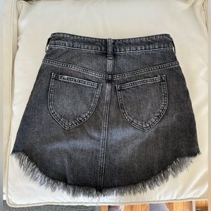 Free People Black Jean Skirt